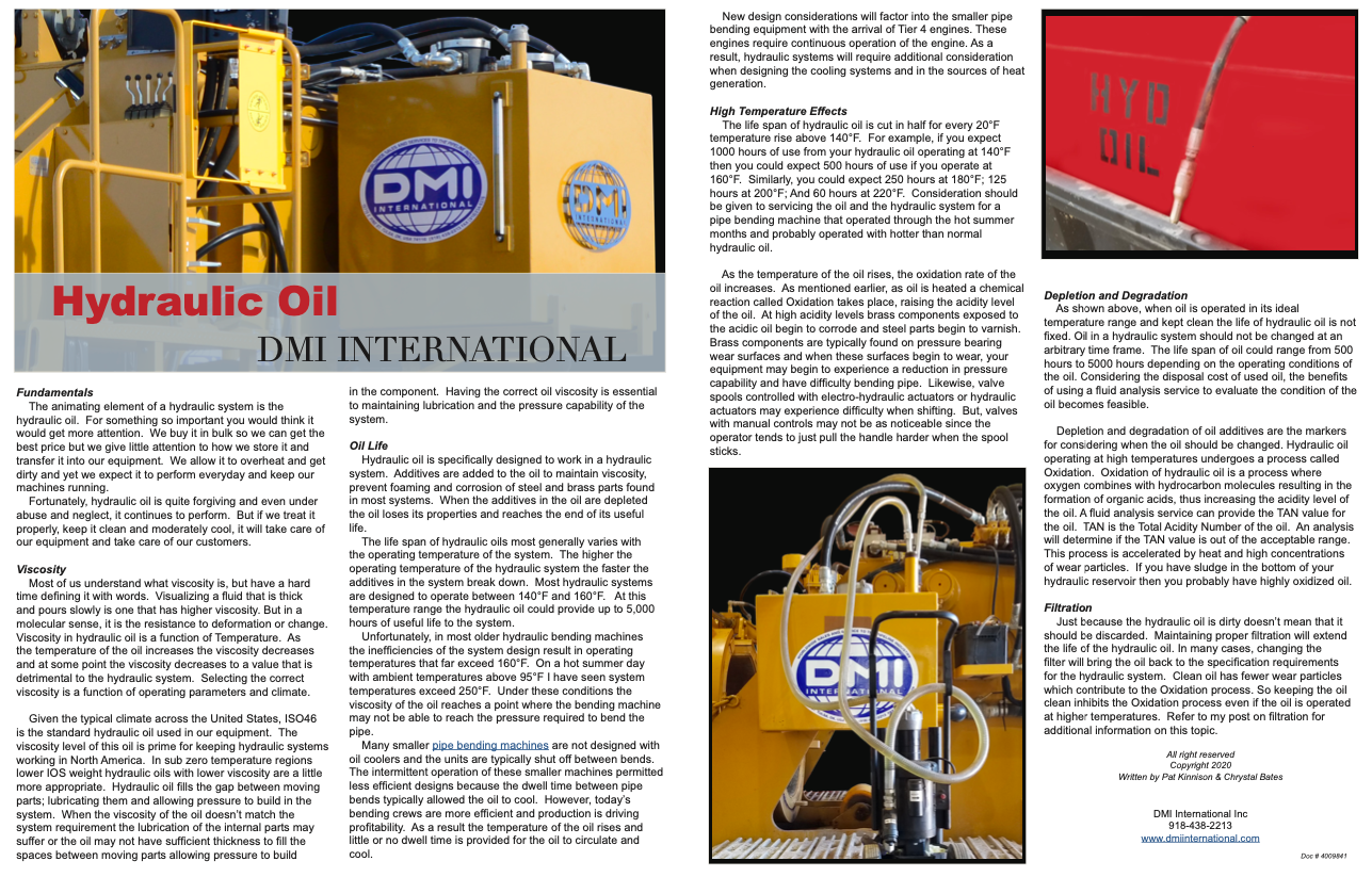 Hydraulic Oil Full Pdf Version DMI International, LLC
